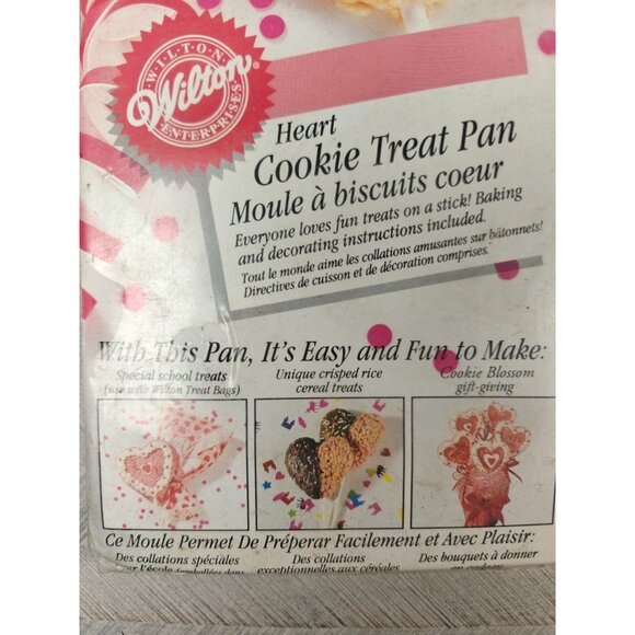 Vintage Wilton Heart Cookie Treat Pan Mold 1995 Aluminum Retro Bakeware - Picture 2 of 5